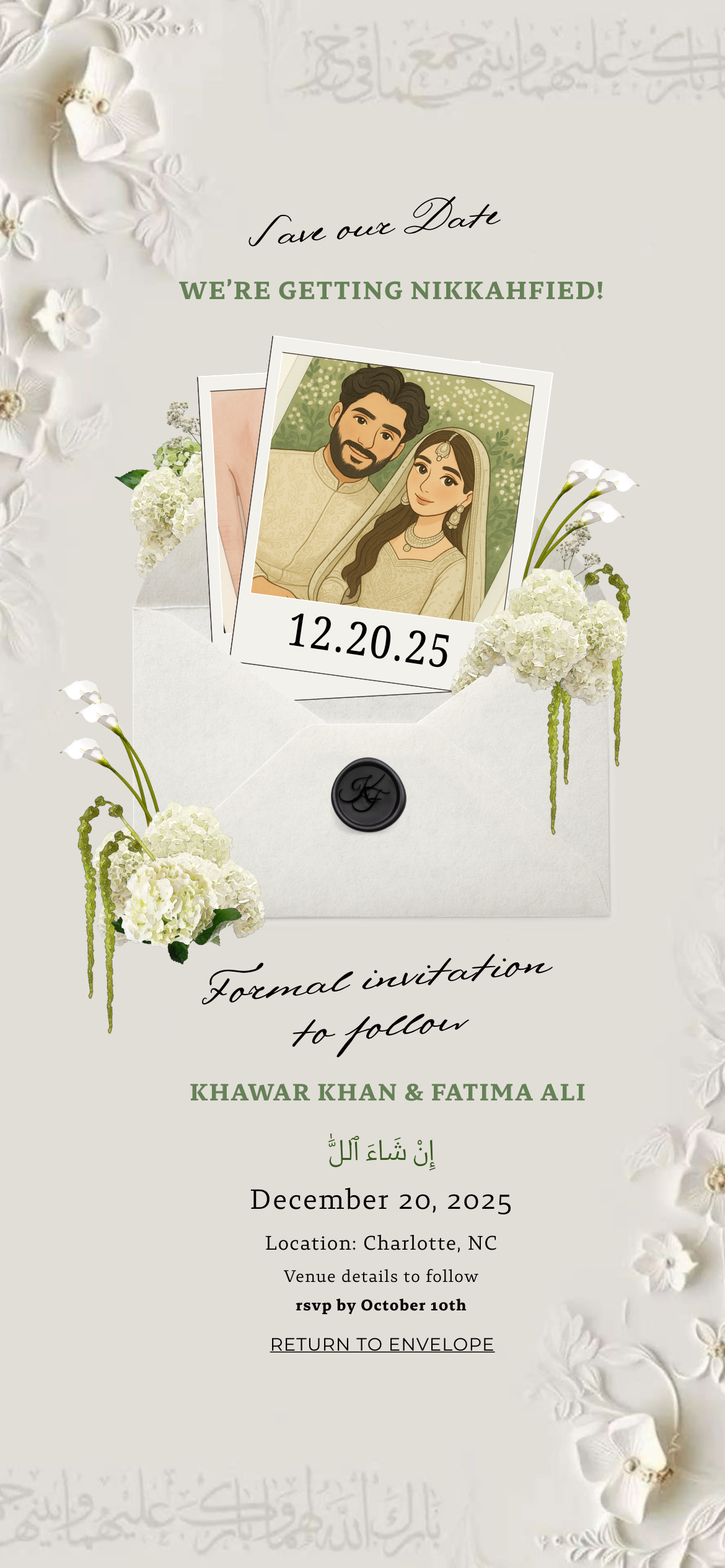 Save the Date details