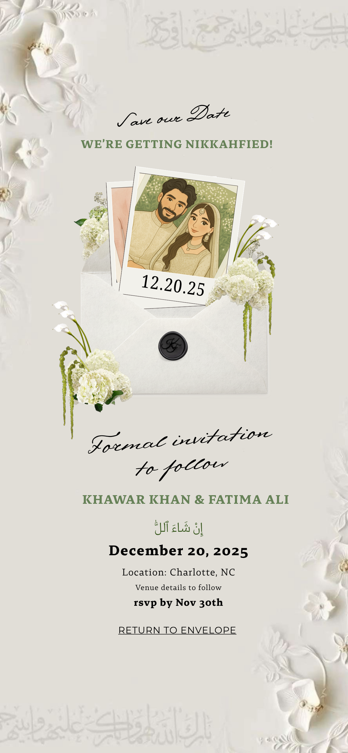 Save the Date details